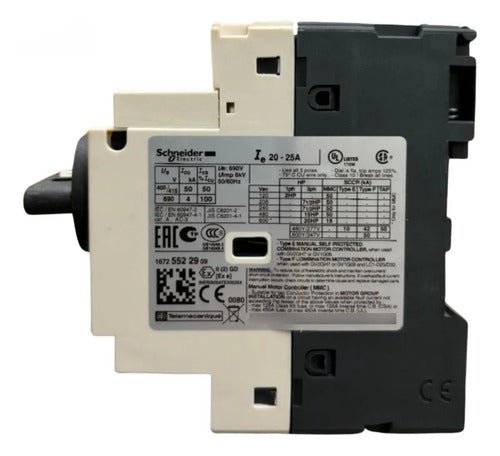 Disjuntor Termomagnetico Tesys Gv2 20-25 Gv2p22 Schneider