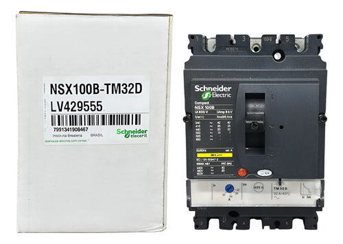 Disjuntor Compact 3p  32a Nsx100b-tm32d Lv429555 Schneider