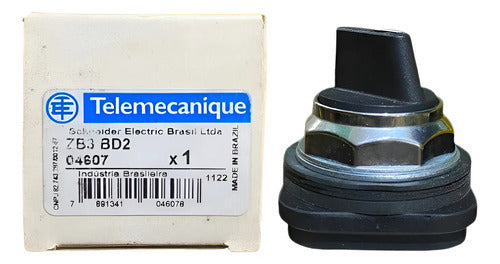 Frontal Comutador Zb3bd2 2pos 30mm Schneider Preto