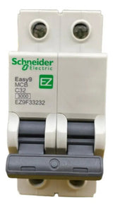 Kit Com 2: Disjuntor 2p 32a 3ka Curva C Ez9f33232 Schneider