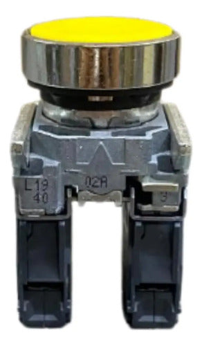 Botão Ø22mm Retorno Por Mola Am + Na+nf Xb4ba55 Schneider Amarelo -