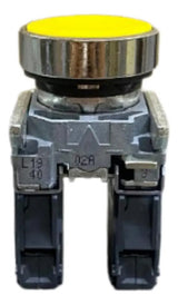 Botão Ø22mm Retorno Por Mola Am + Na+nf Xb4ba55 Schneider Amarelo -