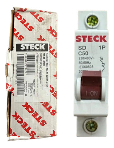 Kit Com 6: Disjuntor Unipolar Sd-61c50 50a Curva C Steck