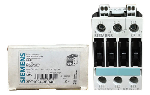 Contator Tripolar 24v 3rt1024-3bb40 Siemens 24v