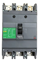 Disjuntor 3p  125a Ezc250h3125 Schneider 690vca 50-60hz