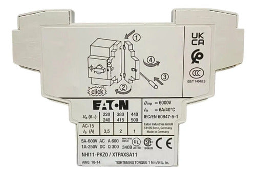 Bloco De Contato Auxiliar Lateral Nhi11-pkz0 1na/1nf Eaton Não Se Aplica