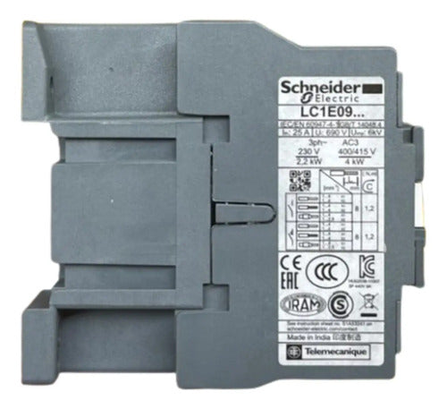 Contator 3p Easypact Tvs 9a 1nf 220vca Lc1e0901m7 Schneider 220v