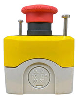 Botoeira 22mm Plastica 1 Botao Emergencia Xalk174g Schneider Amarelo E Cinza
