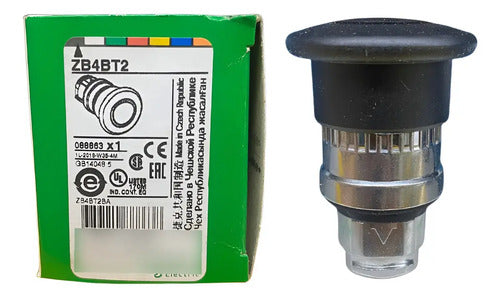 Cabeçote Cogumelo Para Botão Ø22mm Metálico Zb4bt2 Schneider Preto 0