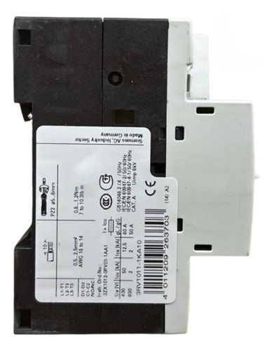 Disjuntor Motor 3rv1011-1ka10 9,0-12,0a Siemens  - 50/60hz