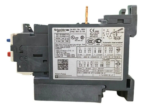 Relé De Sobrecarga Térmica 48-65a 1na+1nf Lrd365 Schneider 690v