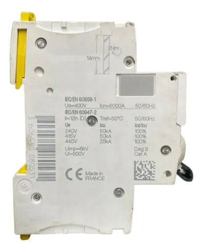 Disjuntor Acti9 Ic60n 2p Curva D 4a 440v A9f75204 Schneider 440v 50/60 Hz