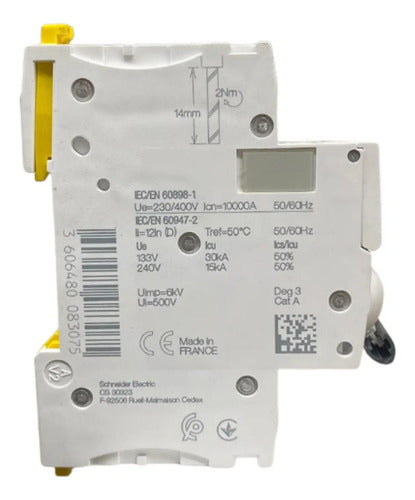 Disjuntor Acti9 Ic60h 1p Curva D 25a 230v A9f85125 Schneider