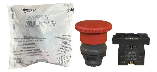 Kit Com 5: Botão Emergência 40mm 1nf Vm Xa2es542 Schneider Vermelho Não Informado