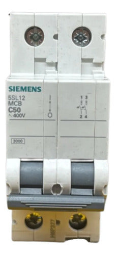Kit Com 2: Disjuntor 2p 50a Curva C 5sx1250-7 Siemens