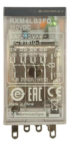 Kit Com 4: Rele De Interface 4naf 3a Rxm4lb2fd Schneider 110vcc