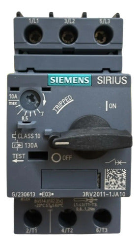 Disjuntor Motor 3rv2011-1ja10 7,0-10,0a Siemens - 50/60hz