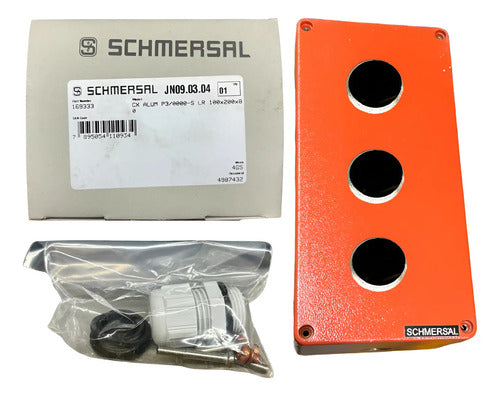 Botoeira Dgp3 Alumínio Com 3 Furos De 22mm Ace Schmersal Laranja