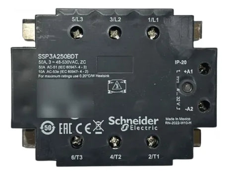 Relé Estado Sólido Trifásico 50a Ssp3a250bdt Schneider