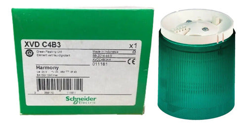 Módulo Luminoso Verde Intermitente 70mm Xvdc4b3 Schneider