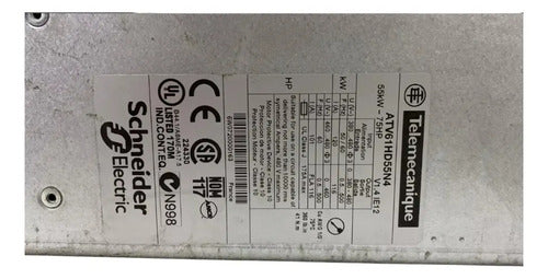 Inversor Frequência 55 Kw 380-480 V Atv61hd55n4 Schneider 380-480 Vac