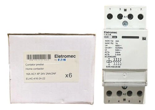 Contator 4p Elhc-416-24-22 16a 2naf 24v Ac1 Eaton 24v