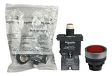 Kit Com 2: Botão Luminoso 1nf 220/230vac Xa2ew34m2 Schneider Vermelho 220vca