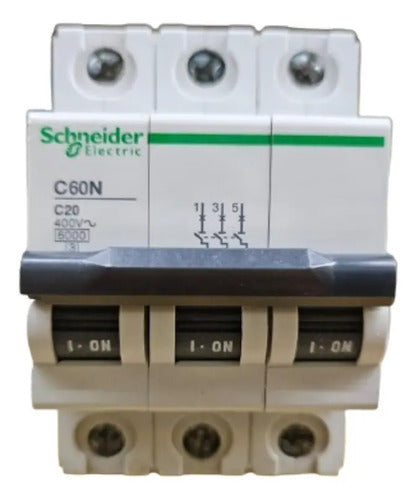 Disjuntor C60n 3x20a 24351 Schneider