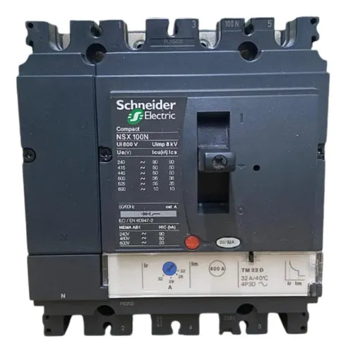 Disjuntor Tetrapolar 32a Nsx100n-tm32 Lv429855 Schneider