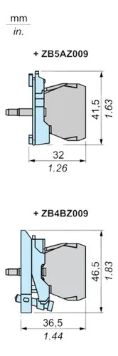 Bloco De Contato Luminoso Led Verde 230/240v Zbvm3 Schneider