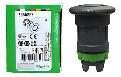 Cabeçote Para Botão 22mm Plástico Zb5as52 Preto Schneider Preto -