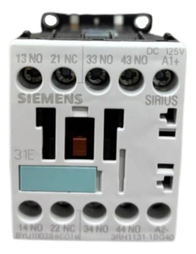 Contator Auxiliar 3rh1131-1bg40 3na + 1nf 125vcc Siemens 125vcc
