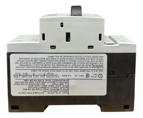 Disjuntor Motor 3rv1011-0fa10 0,35-0,5a Siemens - 50/60hz