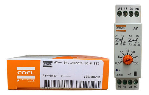 Rele Tempo Ay 30seg 100/220v Coel 220