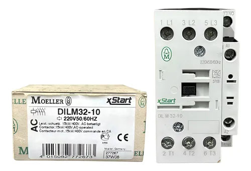 Contator Tripolar Dilm32-10 40a 220v 50/60hz Moeller