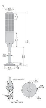 Coluna Luminosa Led Vm, Vd E Am 220vca Xvgm3h Schneider Vermelho Verde E Amarelo 220 Vca