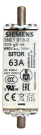 Elemento Fusível Sitor 3ne1818-0 63a Siemens 690v