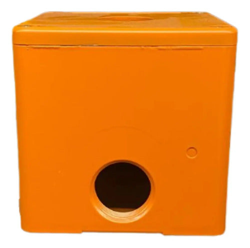Botoeira 22mm Metalica 1 Furo Laranja Xapr1501 Schneider
