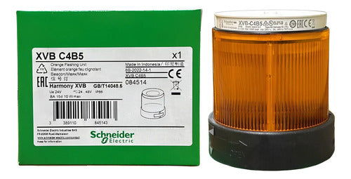 Módulo Luminoso P Xvb Intermitente Laranja Xvbc4b5 Schneider Laranja 24/48v