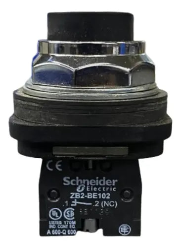 Botão 30mm Preto Xb3bl212 Telemecanique Preto -