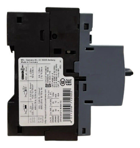 Disjuntor Motor 3rv2021-4ba10 13-20a Siemens 690v 50/60hz