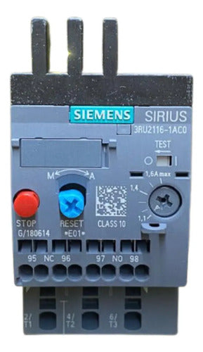 Relé Termico De Sobrecarga 3ru2116-1ac0 1,1-1,6a Siemens