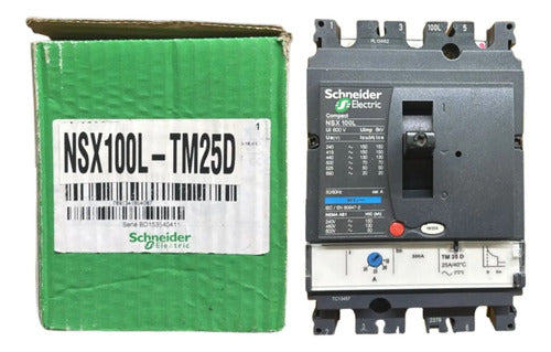 Disjuntor Tripolar 25a Nsx100l-tm25d Schneider
