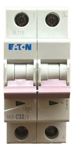 Kit Com 2: Disjuntor Bipolar Faz6-c32/2-sa 32a Siemens