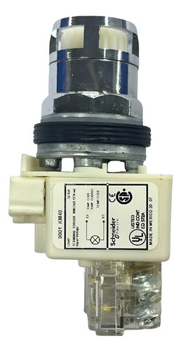 Botão 30mm Metálico 1naf Branco 9001k3l40wh13 Schneider Branco 0