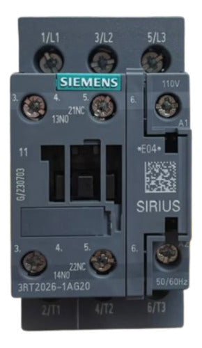 Contator Tripolar 120v 3rt2026-1ag20 Siemens 127v