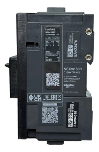 Disjuntor Nsxm 70ka Tm160d 4p/4t C12h4tm160l Schneider