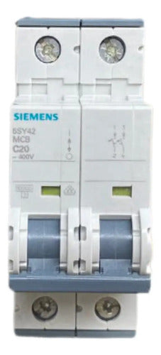 Disjuntor 2p 400v 20a Curva C 5sy4220-7 Siemens