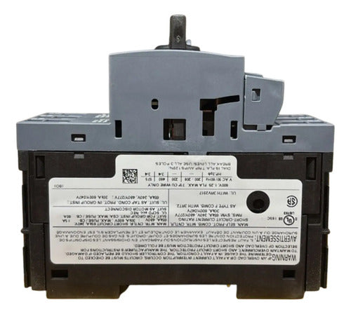 Disjuntor Motor 3rv2011-0ka25 0,9-1,25a Siemens Não Informado 50/60hz