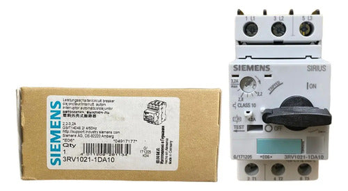Disjuntor Motor Rv1021-1da10 2,2-3,2a Siemens
